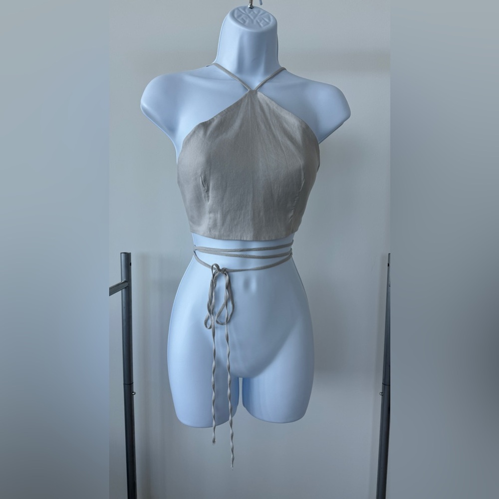 Wrap Open Back Crop Top - Zara